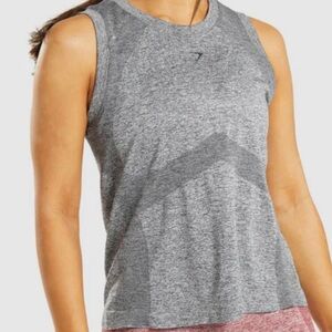 GYMSHARK Seamless Flex Loose Muscle Tank Charcoal Gray Women’s XL